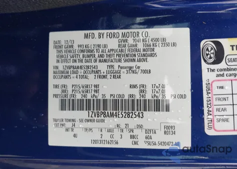 2014 Ford Mustang V6 Premium from USA, damaged, VIN 1ZVBP8AM4E5282543